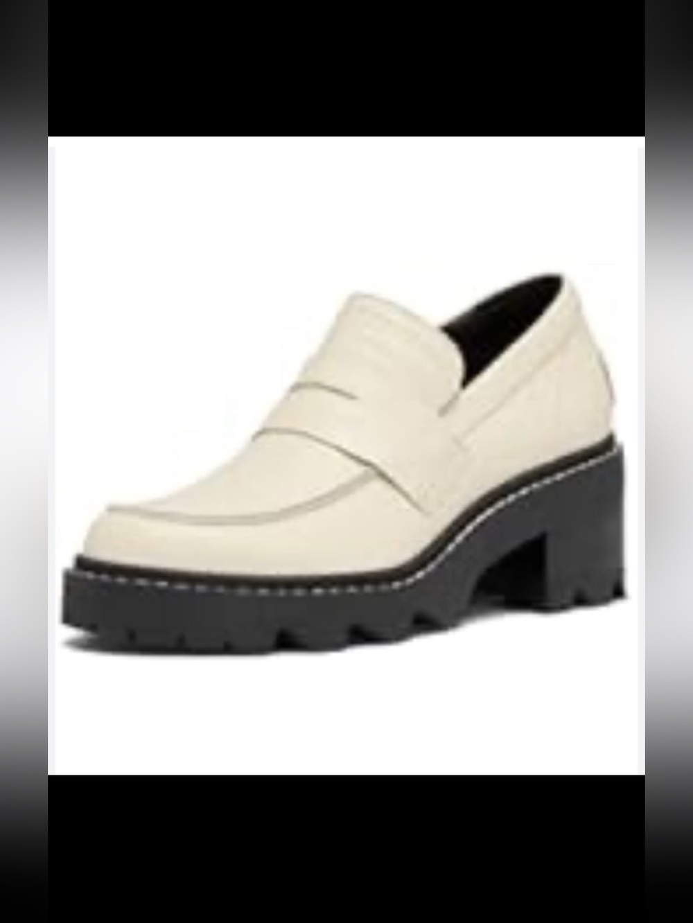 Dolce Vita Women’s Cali Bone Loafers  Lug Sole Chain Detail Slip-On NWOT  9.5
